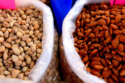 Almonds and Pistachio nuts