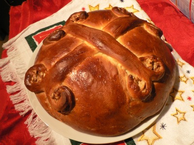 Greek Christmas bread Christopsomo