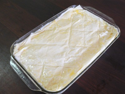 Custard Pie with Fillo Pastry