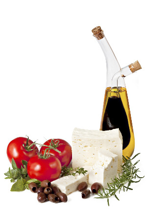 Greek Feta Cheese with Olives, Tomatoes and Herbs
