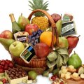 Cheese and Fruit Gift Basket