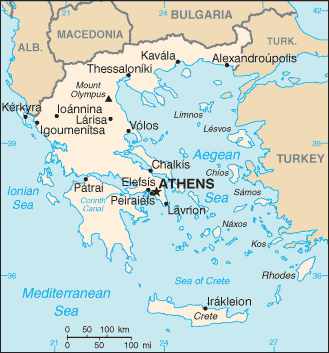 Map of Greece