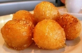 Plate of Loukoumades - Greek Donuts