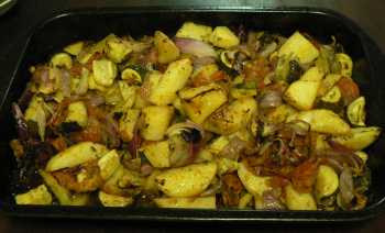 Roast Vegetables in Pan