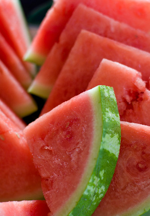 Slices of Red Juicey Watermelon