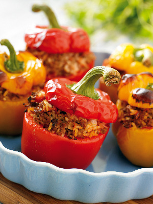 Greek Stuffed Tomatoes and Peppers Yemista